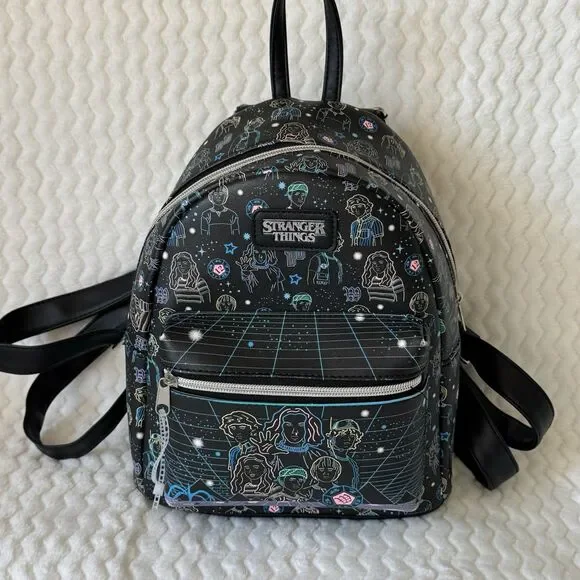 Funko Stranger Things Mini Backpack Blacklight & Neon EUC - Picture 2 of 13